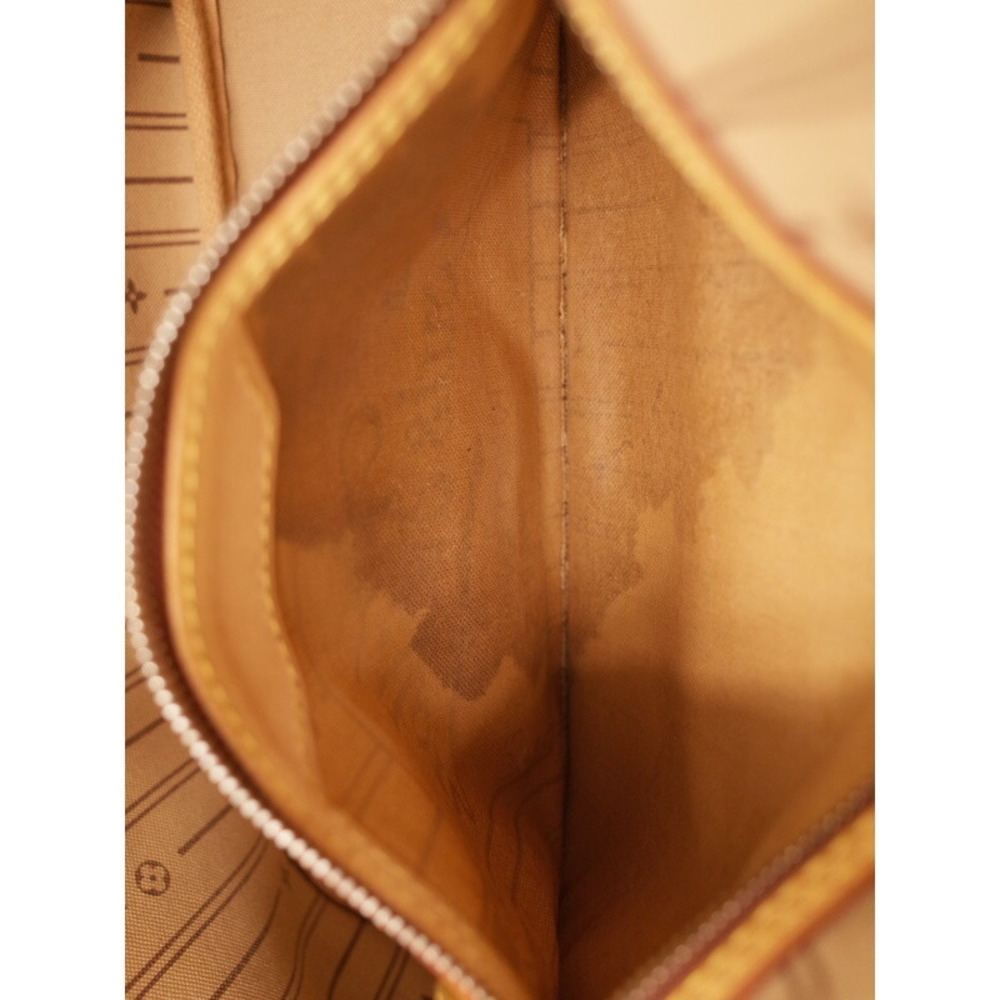 Louis Vuitton Leather Brown Tote Neverfull Bag Monogram - Picture 5 of 8